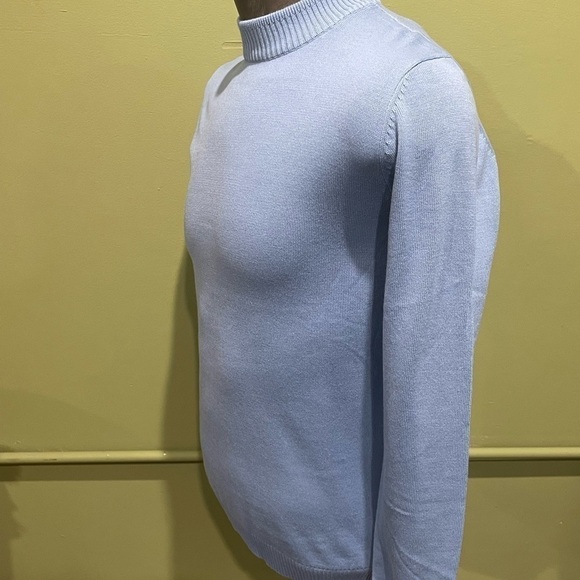 Lavane sweater shirt mock neck sky blue regular fit - Picture 2 of 3